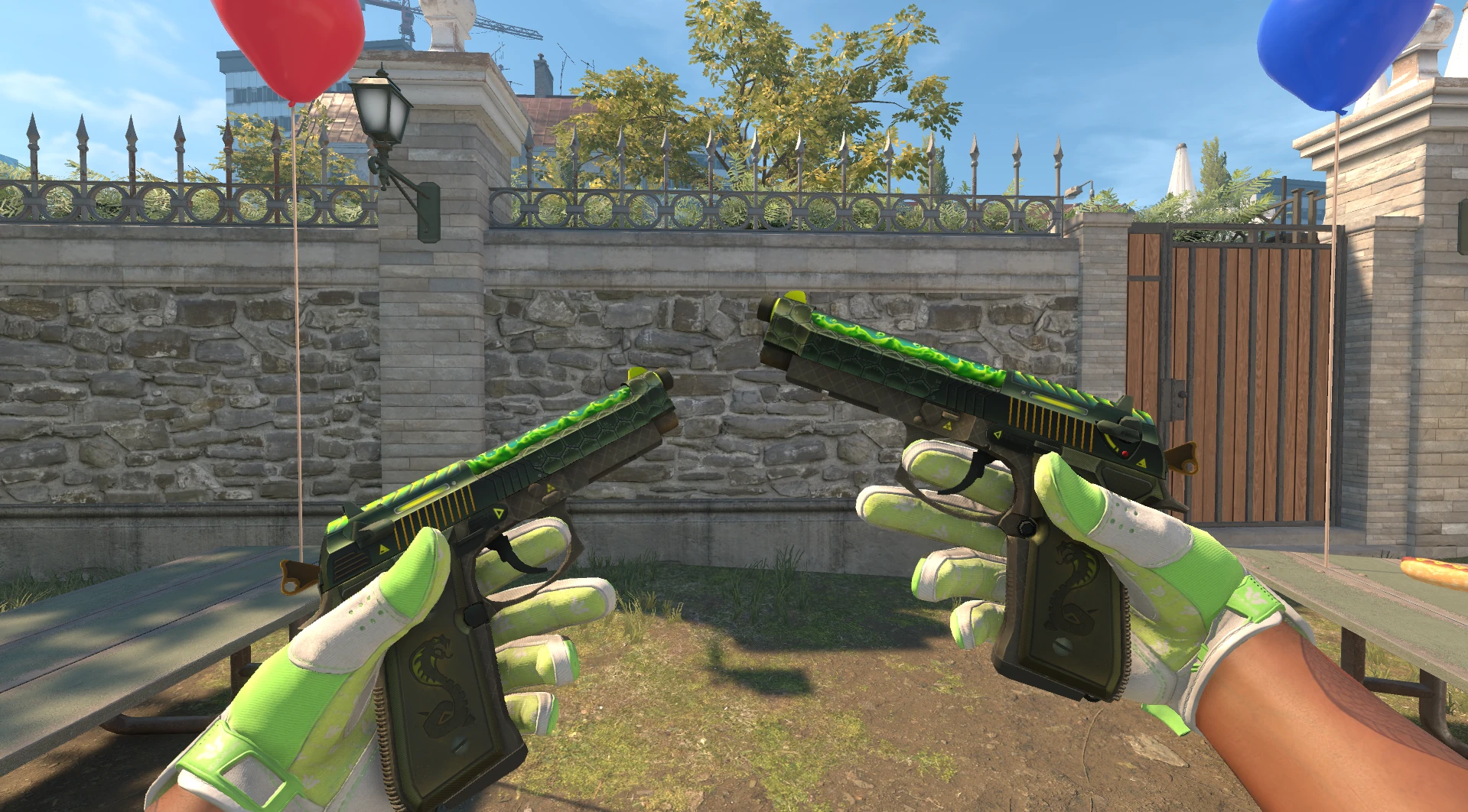 Dual Berettas Cobra Strike Factory New green CS2 skin