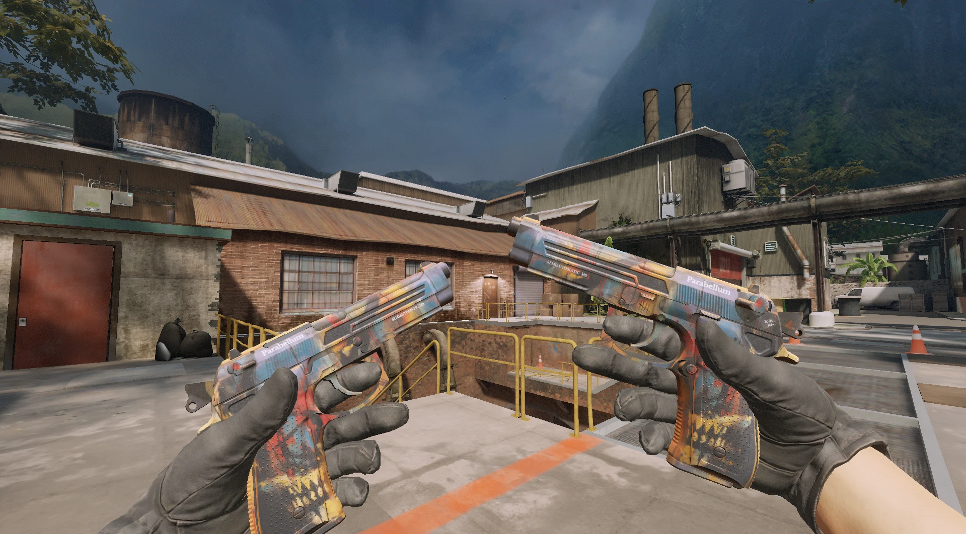 Dual Berettas Hideout Field-Tested budget CS2 skin chaotic fun colors