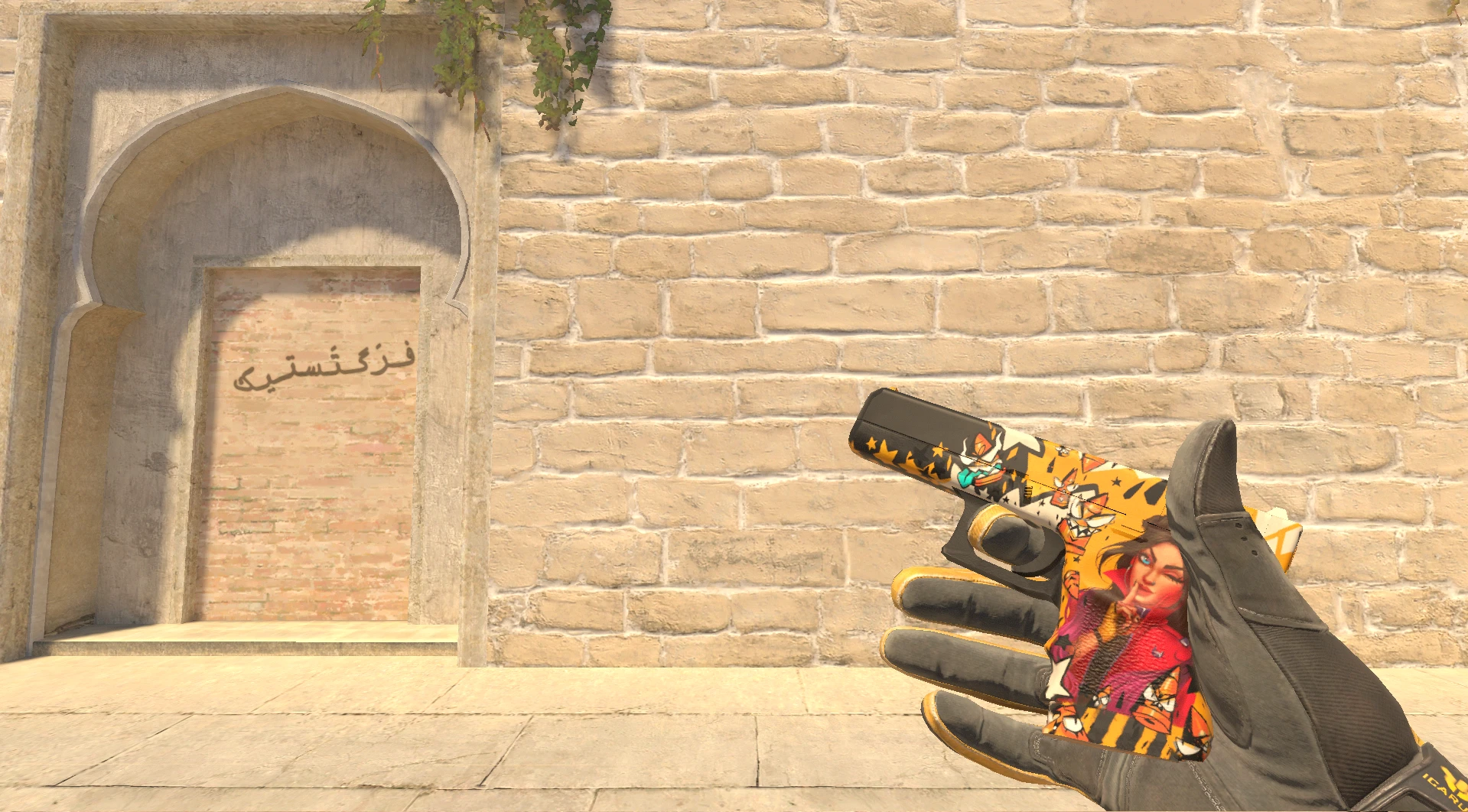 Glock-18 Bullet Queen yellow CS2 skin detailed artwork