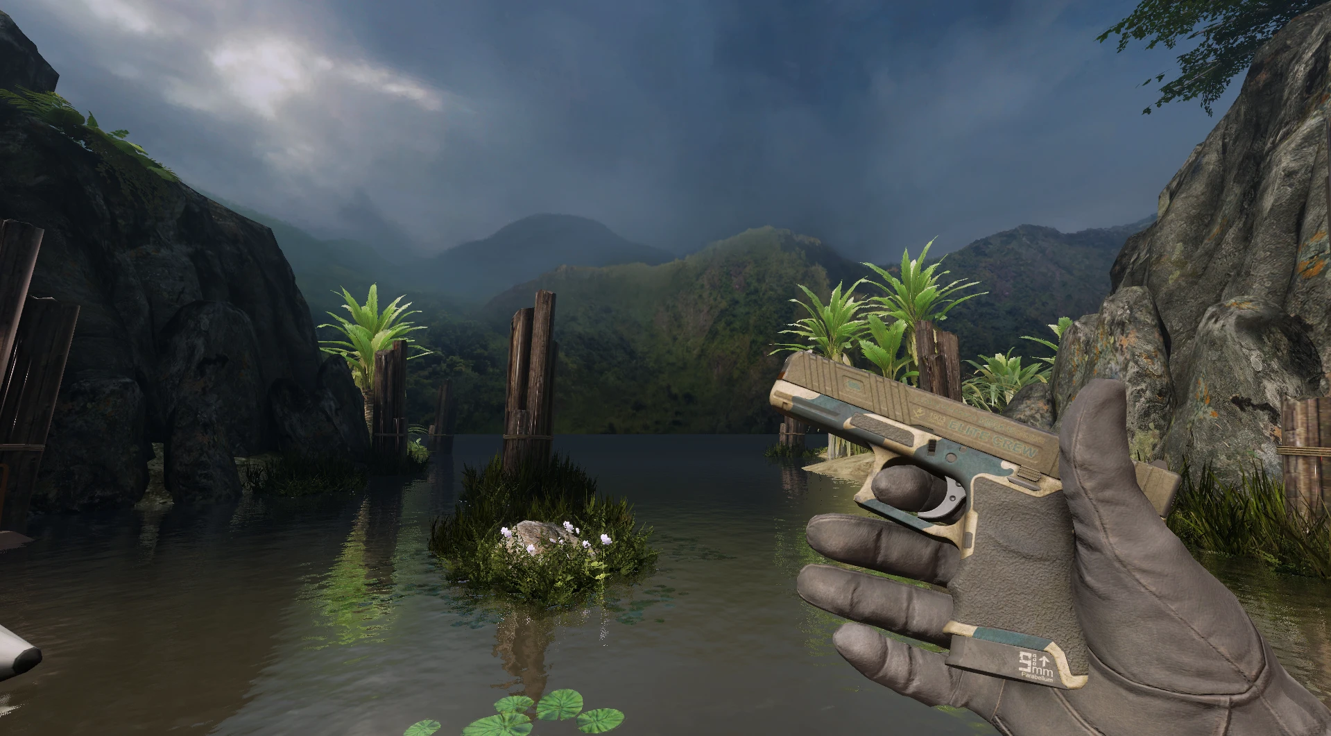 Glock-18 Winterized CS2 budget skin with stickers