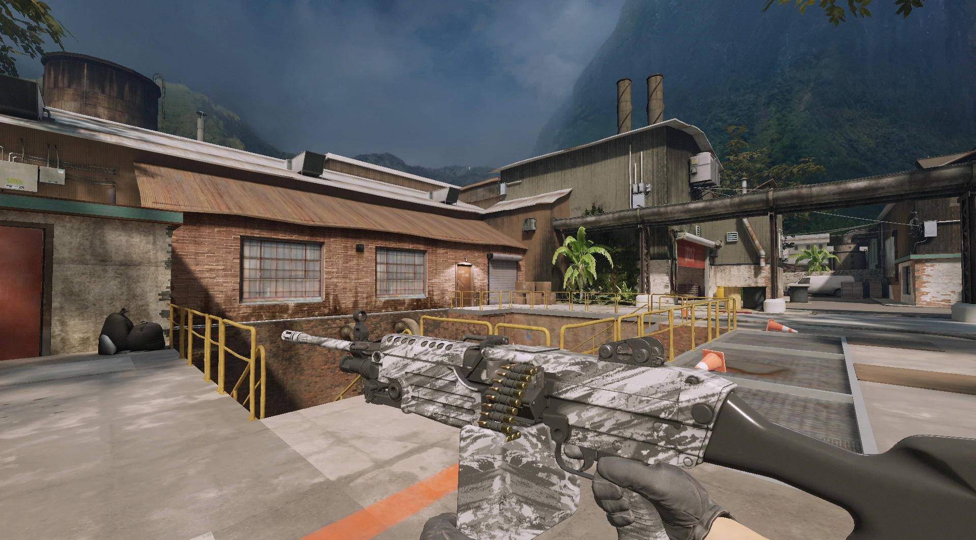 M249 Sleet Factory New gray white budget CS2 skin