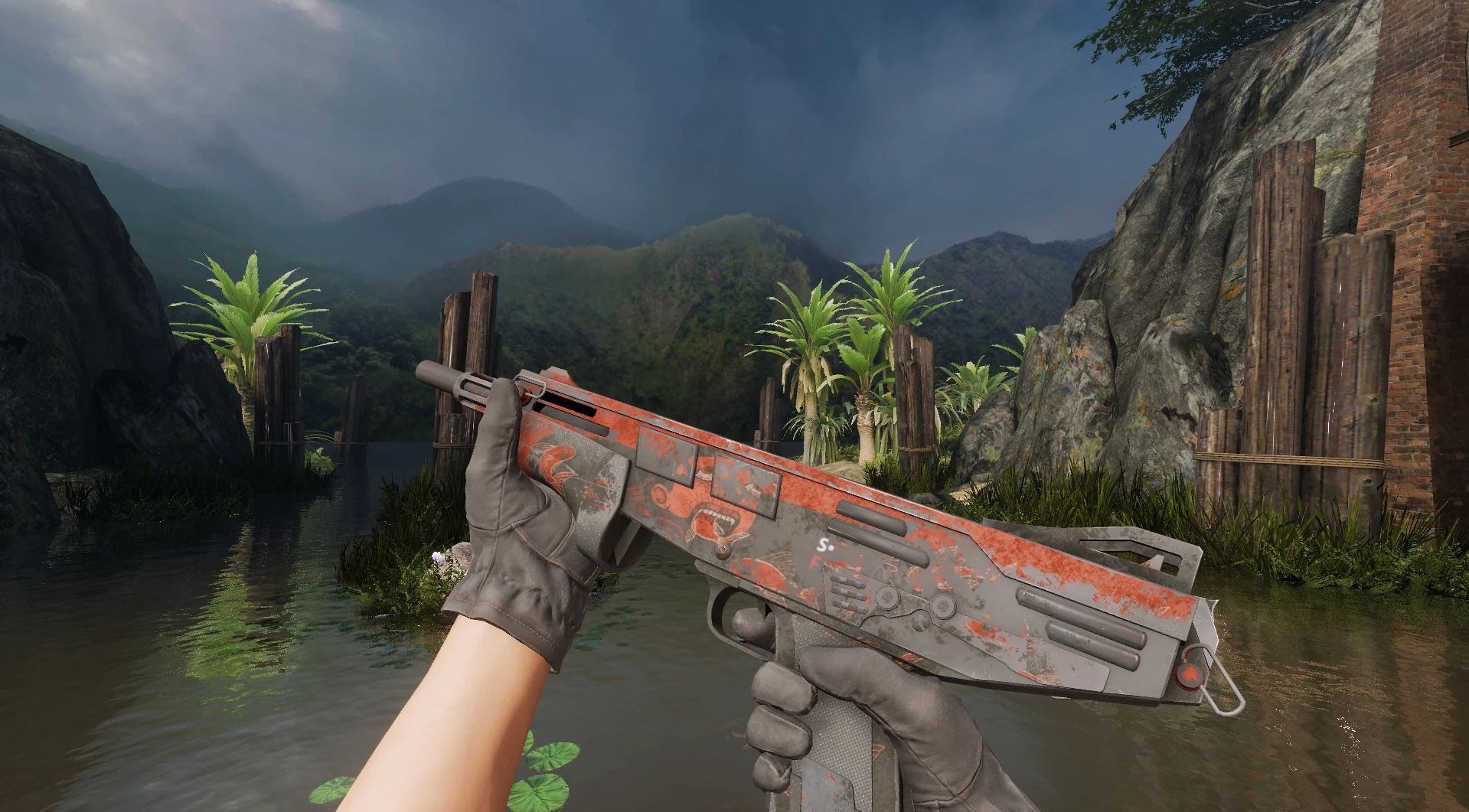 MAG-7 Insomnia CS2 budget shotgun skin orange tones fish artwork