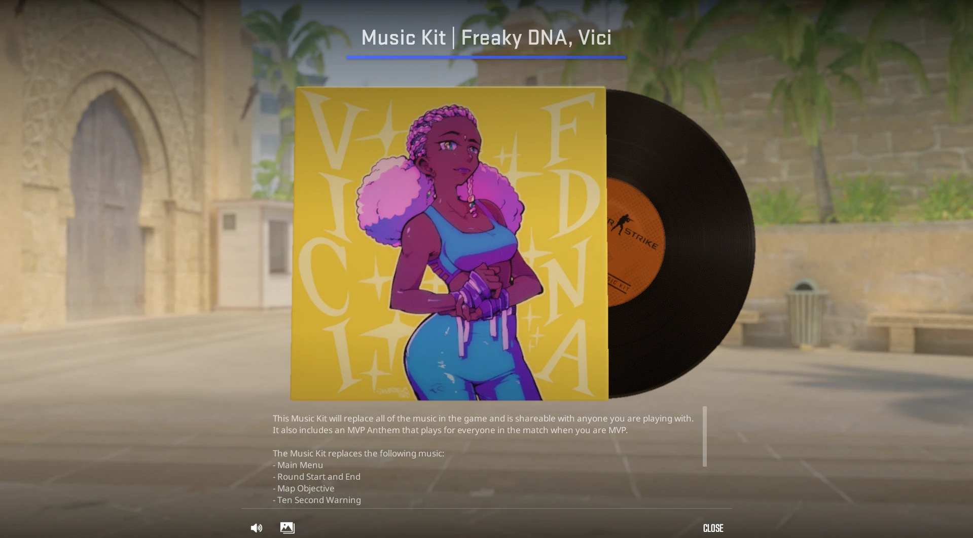 Music Kit Freaky DNA Vici yellow CS2 inventory finishing touches