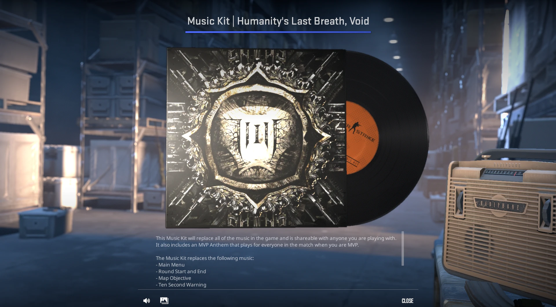 Music Kit Humanity's Last Breath Void budget CS2 inventory finishing touch