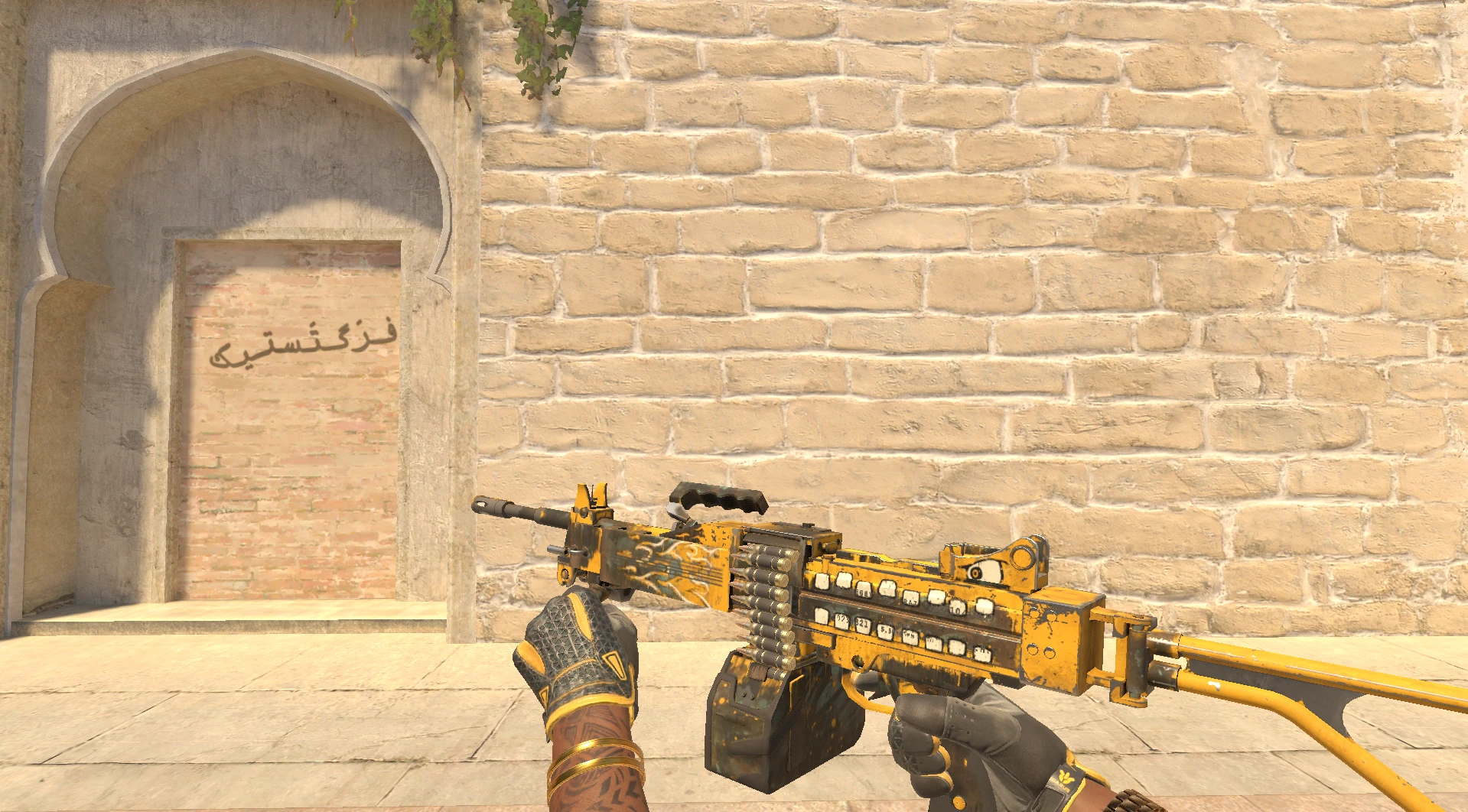 Negev Loudmouth yellow CS2 skin dirty good look