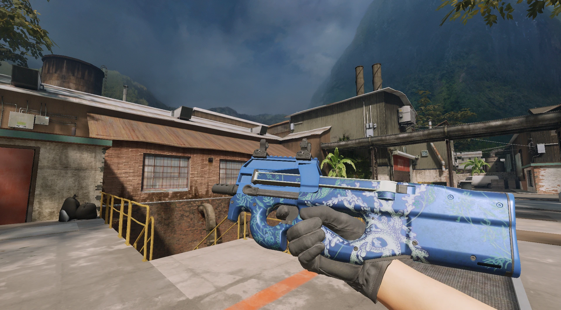 P90 Reef Grief blue budget CS2 skin Ascent Collection