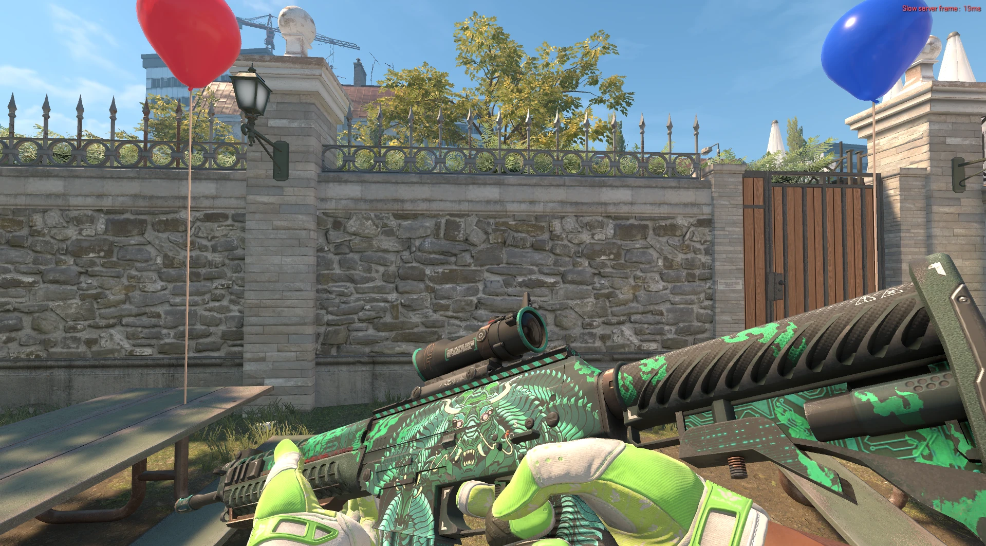 SG 553 Dragon Tech Field-Tested green CS2 skin