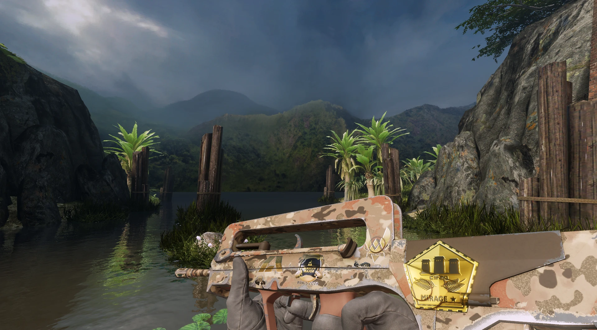 Souvenir FAMAS CaliCamo CS2 budget rifle skin camo finish