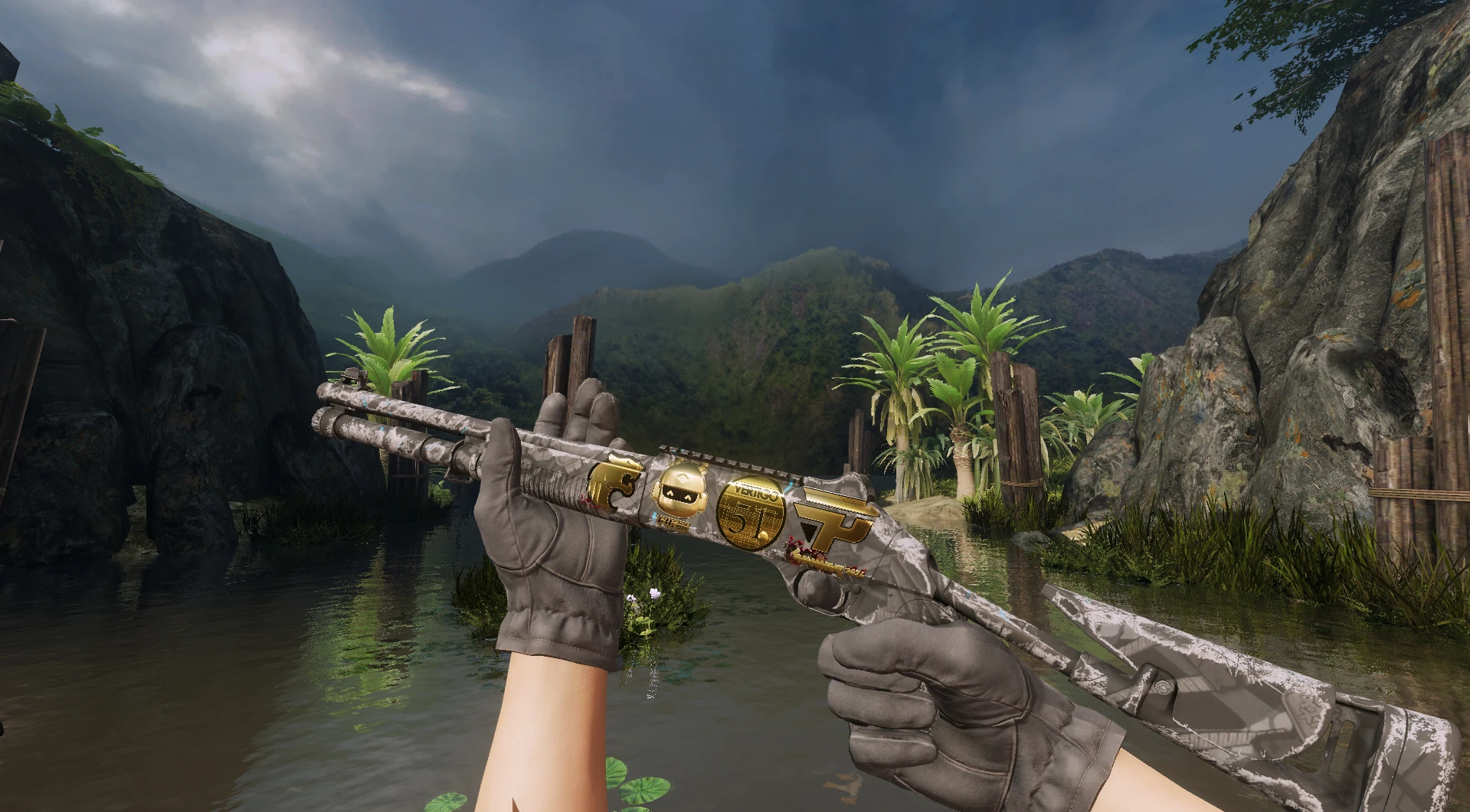 Souvenir XM1014 Blue Tire CS2 budget shotgun skin scratched grey look