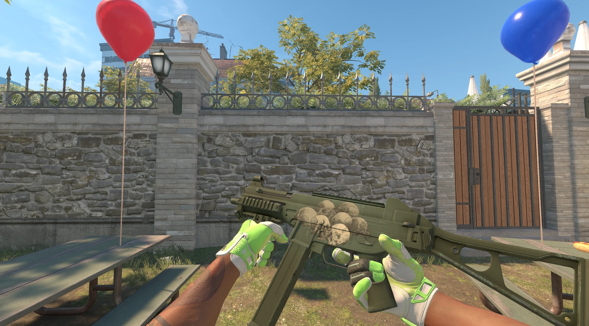 UMP-45 Bone Pile Factory New green CS2 skin Bravo Collection