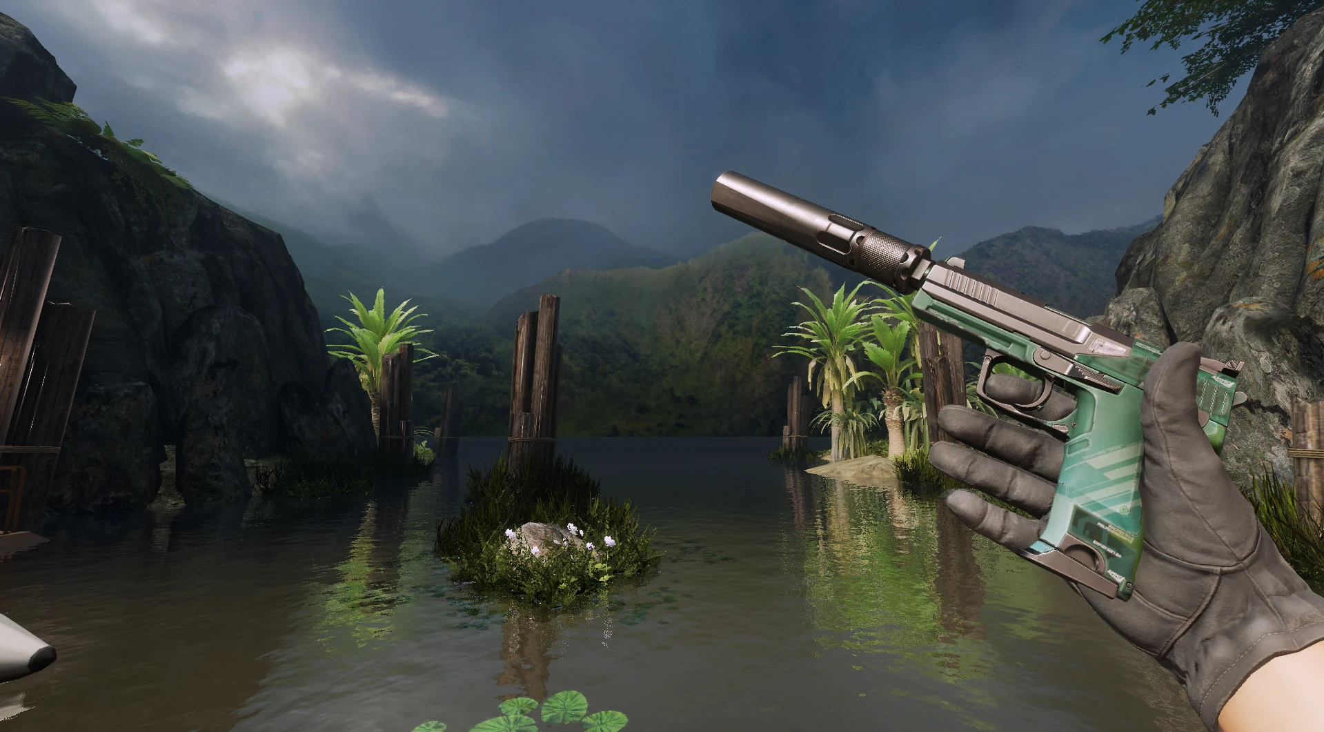 USP-S PC-GRN green CS2 skin budget loadout